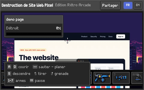 Destruction de Site Web Pixel